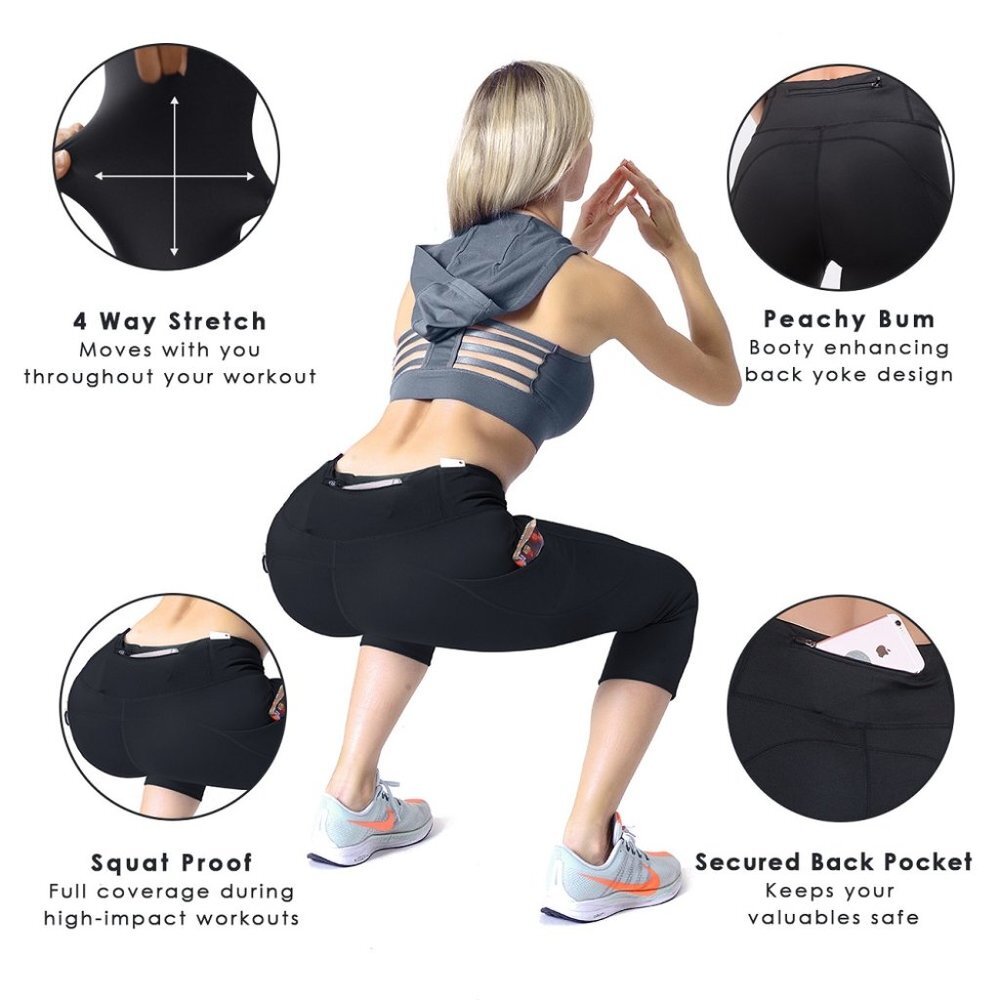 All about POCKETS Yoga capri Leggings Workout - Picture 5 of 7